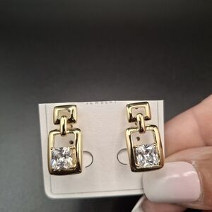 Gold and Silver Geometric Earrings